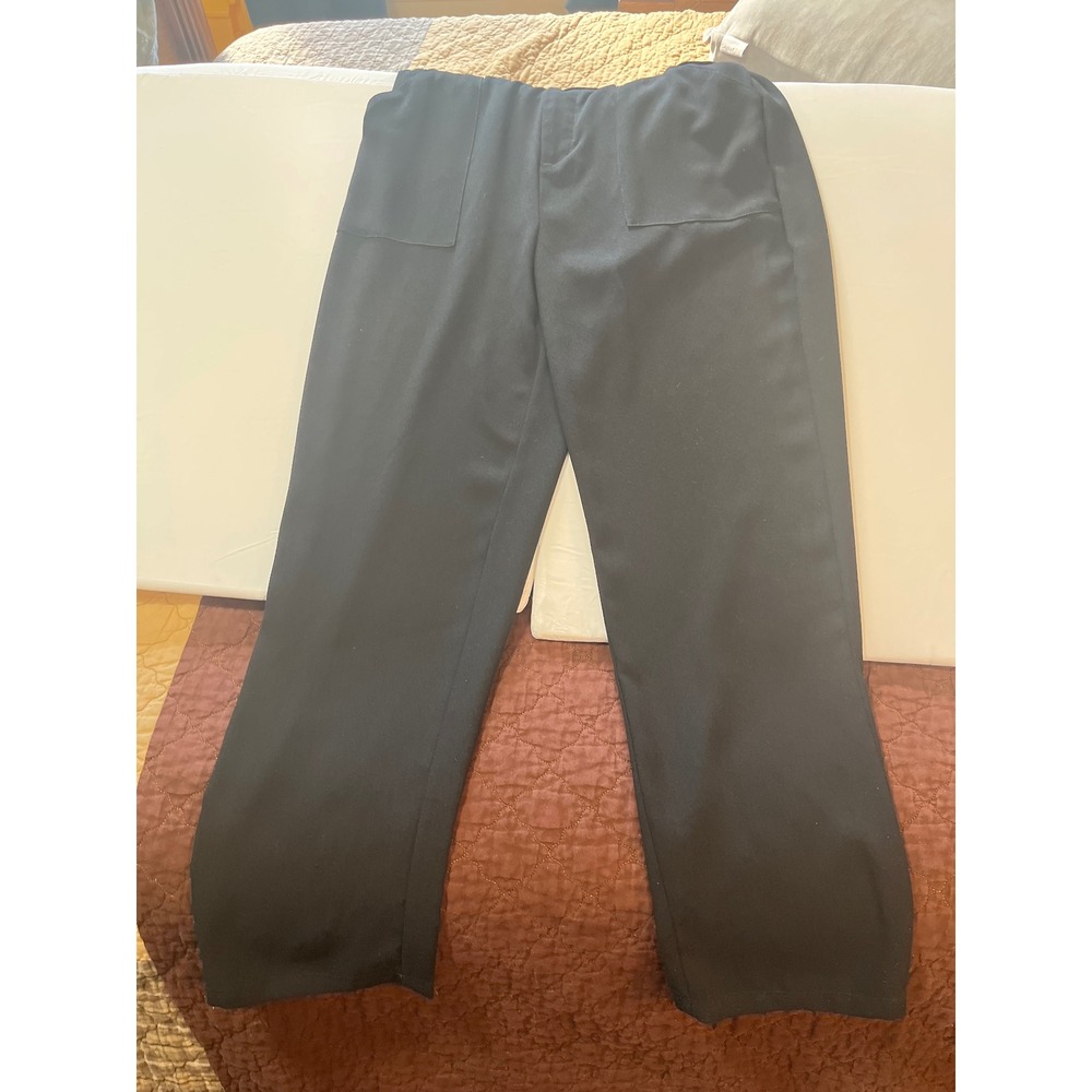 Cupcakes and Cashmere Black Wide Leg Pants Paperbagβ Waist Size 6